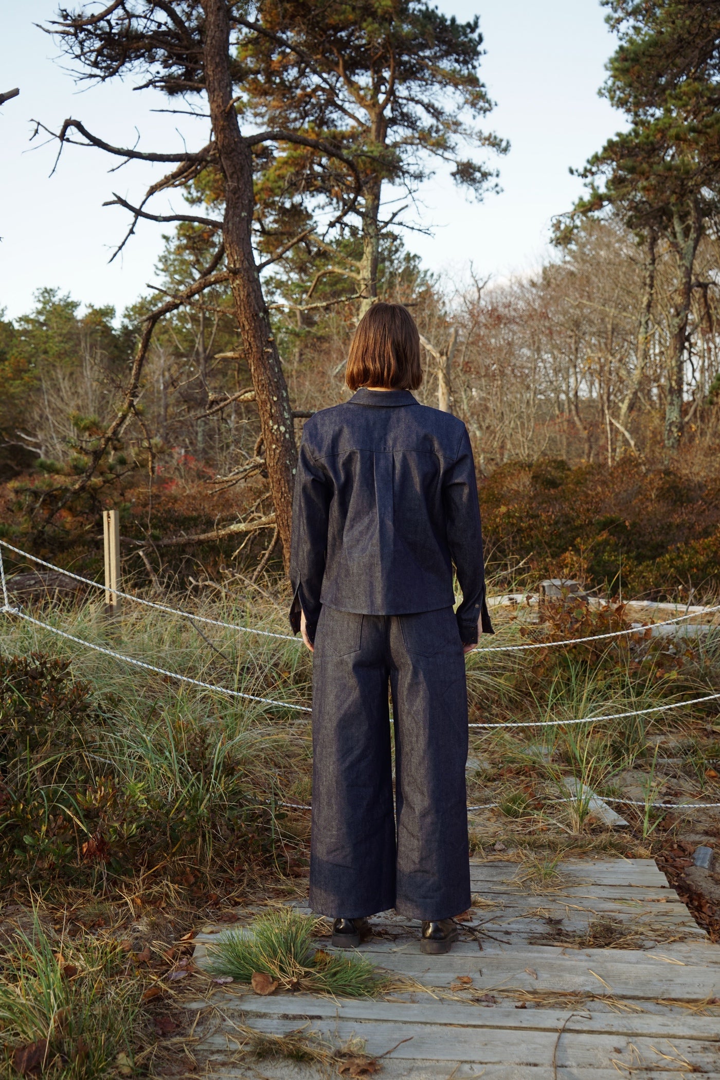 the alex denim top