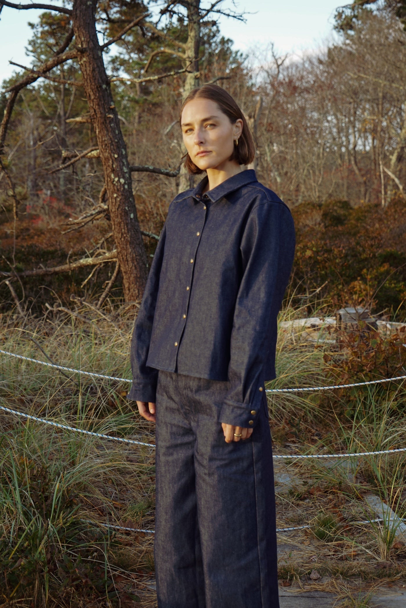 the alex denim top