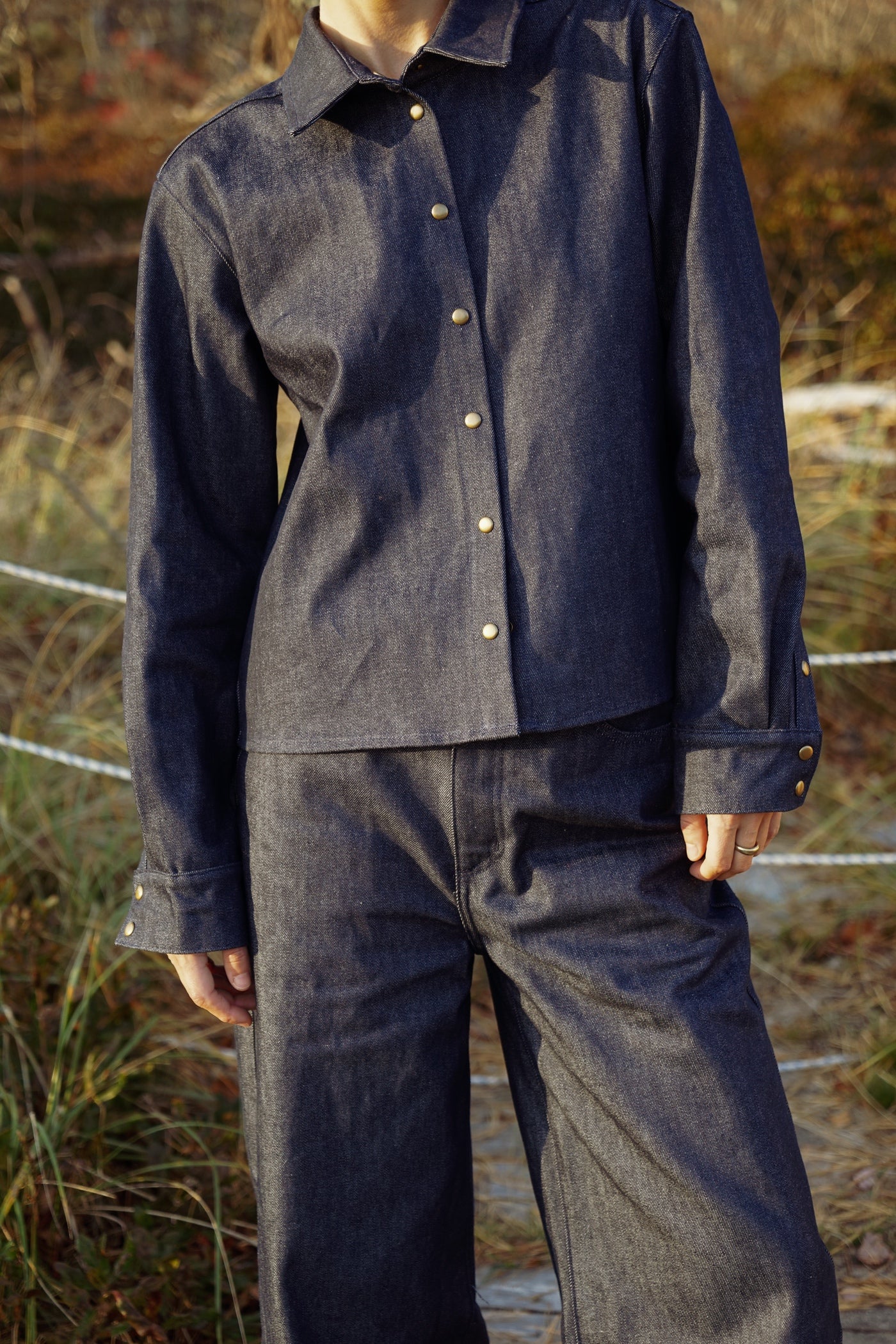 the alex denim top