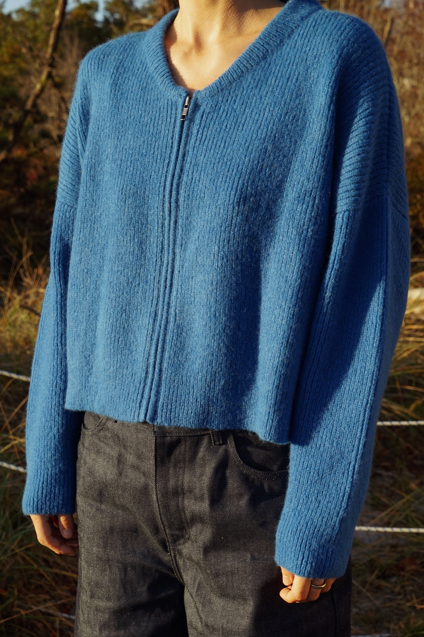 the elaina zip cardigan
